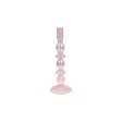 Candleholder Romimex Pink Glass 9 x 27 x 9 cm Online Hot Sale