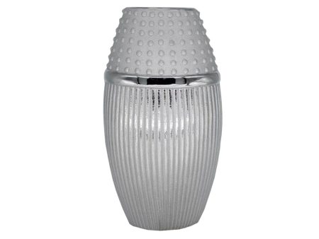 Vase Romimex Silver Ceramic 20 x 37 x 13 cm Online