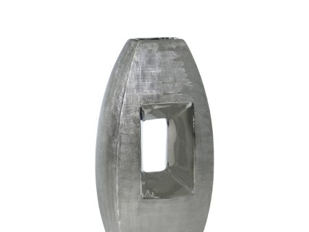 Vase Alexandra House Living Silver Ceramic 15 x 10 x 28 cm Online Sale