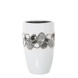 Vase Alexandra House Living White Silver Ceramic 14 x 14 x 21 cm on Sale