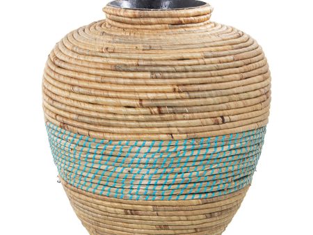 Vase Alexandra House Living Seagrass 35 x 35 x 37 cm Discount