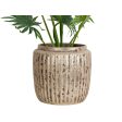 Planter Romimex Beige Ceramic 29 x 29 x 29 cm Online Hot Sale