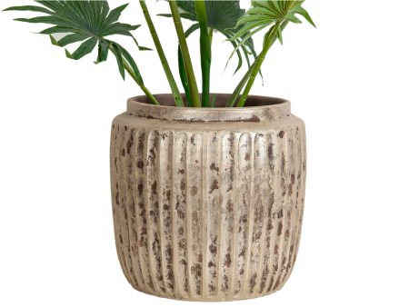 Planter Romimex Beige Ceramic 29 x 29 x 29 cm Online Hot Sale