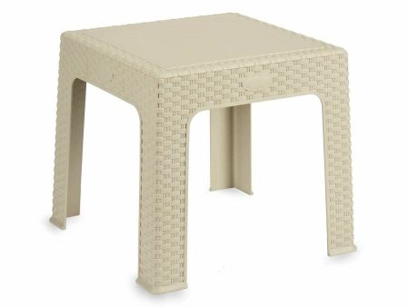 Child s Table Rattan Cream Plastic 47 x 42,5 x 47 cm (4 Units) Online Hot Sale