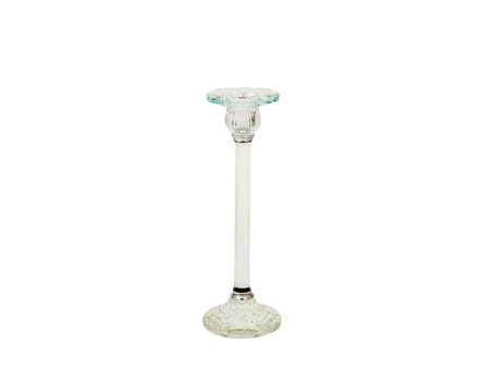 Candleholder Romimex Transparent Glass 9 x 25 x 9 cm For Cheap