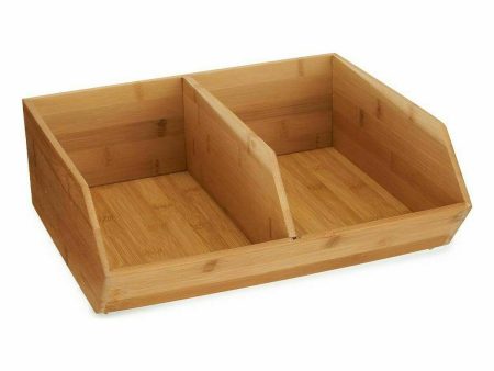 Stackable Organising Box Bamboo 34,5 x 13 x 31 cm (6 Units) For Cheap