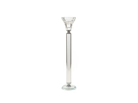 Candleholder Romimex Transparent Glass 6 x 28 x 6 cm Online Sale