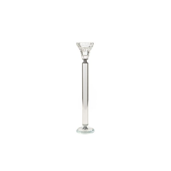 Candleholder Romimex Transparent Glass 6 x 28 x 6 cm Online Sale