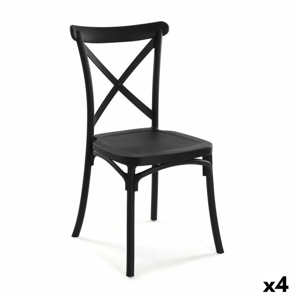 Chair Versa Black 43 x 88 x 43 cm (4 Units) Fashion