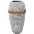 Vase Alexandra House Living Mother of pearl 21 x 21 x 43 cm Hot on Sale