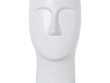 Vase Alexandra House Living White Ceramic Face 17 x 18 x 38 cm Cheap