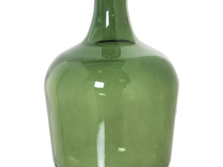 Vase made from recycled glass Alexandra House Living Green Crystal 25 x 25 x 38 cm Online now