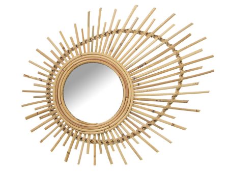 Wall mirror Alexandra House Living Natural Fibre 2 x 36 x 45 cm Oval Cheap