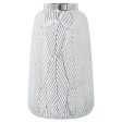 Vase Alexandra House Living White Silver Ceramic 16 x 16 x 26 cm Sale