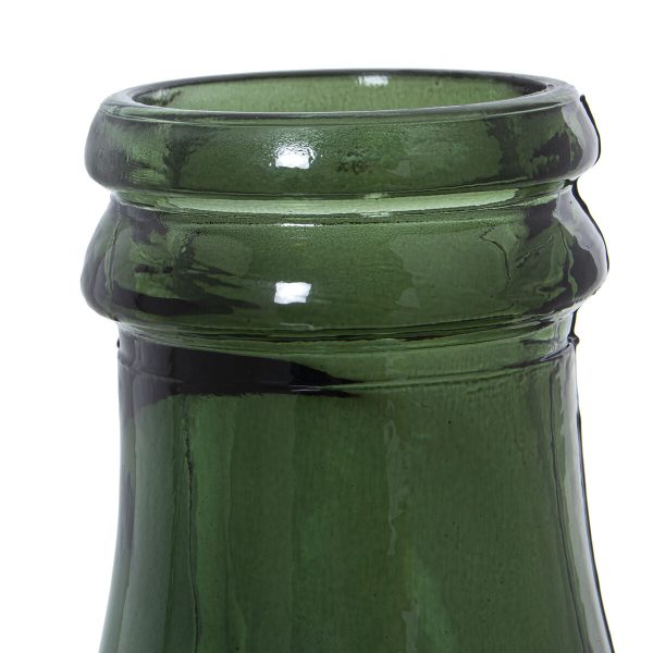 Vase made from recycled glass Alexandra House Living Green Crystal 25 x 25 x 38 cm Online now