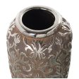 Vase Alexandra House Living Silver Ceramic 14 x 28 cm Cheap