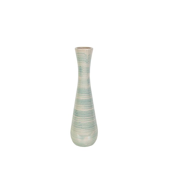 Vase Romimex Blue White Ceramic 17 x 59 x 17 cm Discount