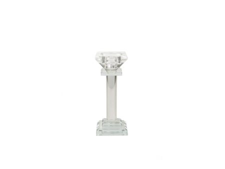 Candleholder Romimex Transparent Glass 6 x 15 x 6 cm Supply