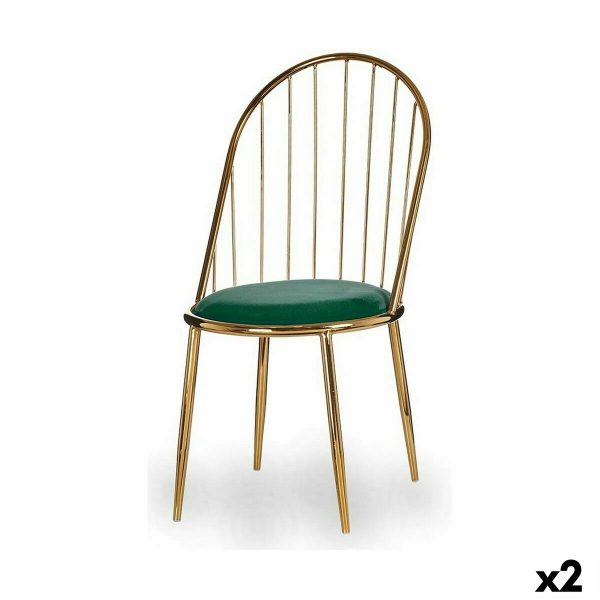 Chair Bars Green Golden 48 x 95,5 x 48 cm (2 Units) Supply