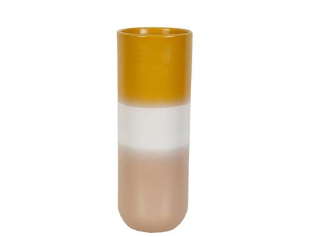 Vase Romimex Yellow Beige Ceramic 13 x 35 x 13 cm For Cheap