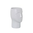 Vase Alexandra House Living White Ceramic Face 12 x 12 x 22 cm Supply