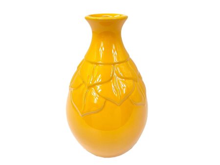 Vase Romimex Mustard Ceramic 16 x 25 x 16 cm Online