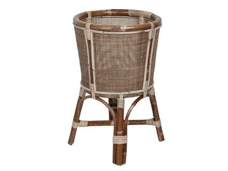 Planter Romimex Natural Rattan 38 x 65 x 38 cm Legs Online now