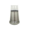 Vase Romimex Transparent Silver Glass 17 x 32 x 17 cm For Cheap