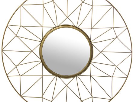 Wall mirror Alexandra House Living Golden Metal 1 x 45 x 45 cm 50 x 1,2 cm Circular Online Sale