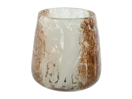 Candleholder Home ESPRIT White Brown Crystal 12 x 12 x 12,5 cm on Sale