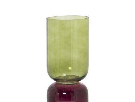 Vase Alexandra House Living Green Violet Crystal 12 x 25 cm Sale