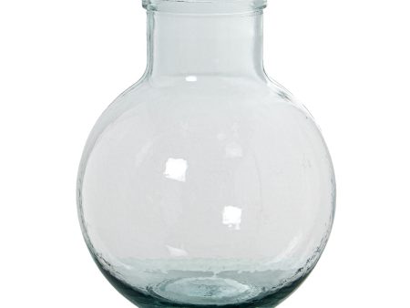 Vase made from recycled glass Alexandra House Living Transparent Crystal 23 x 22 x 31 cm Online