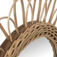 Wall mirror Alexandra House Living wicker Natural Fibre 2 x 45 x 45 cm Circular For Sale