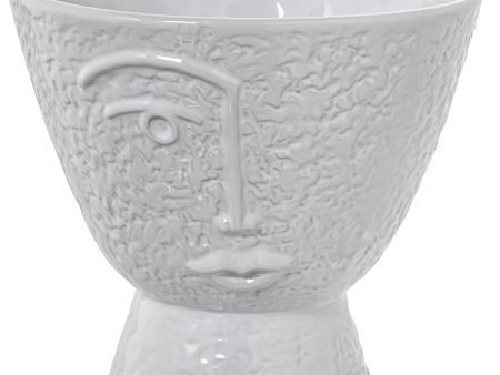 Vase Alexandra House Living White Ceramic 22 x 20 cm Hot on Sale