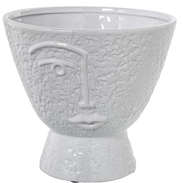 Vase Alexandra House Living White Ceramic 22 x 20 cm Hot on Sale