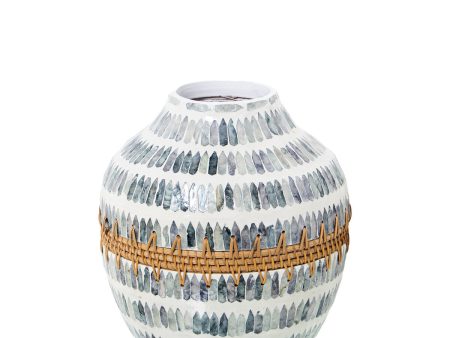 Vase Alexandra House Living Mother of pearl 23 x 22 x 27 cm Online