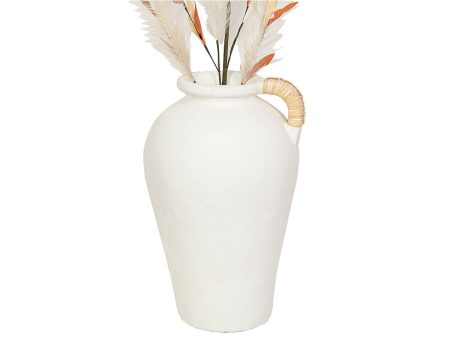 Vase Romimex White Rope Terracotta 27 x 40 x 27 cm With handle Discount