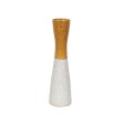 Vase Romimex Yellow White Ceramic 12 x 43 x 12 cm For Cheap