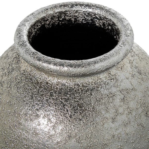 Vase Alexandra House Living Silver Ceramic 25 x 25 x 39 cm Online now