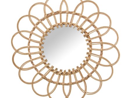 Wall mirror Alexandra House Living wicker Natural Fibre 2 x 42 x 42 cm Circular Online