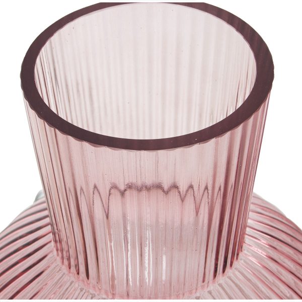 Vase Alexandra House Living Pink Crystal 18 x 18 x 27 cm Online now