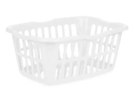 Basket White polypropylene 50 L 58 x 24 x 42 cm (12 Units) For Discount