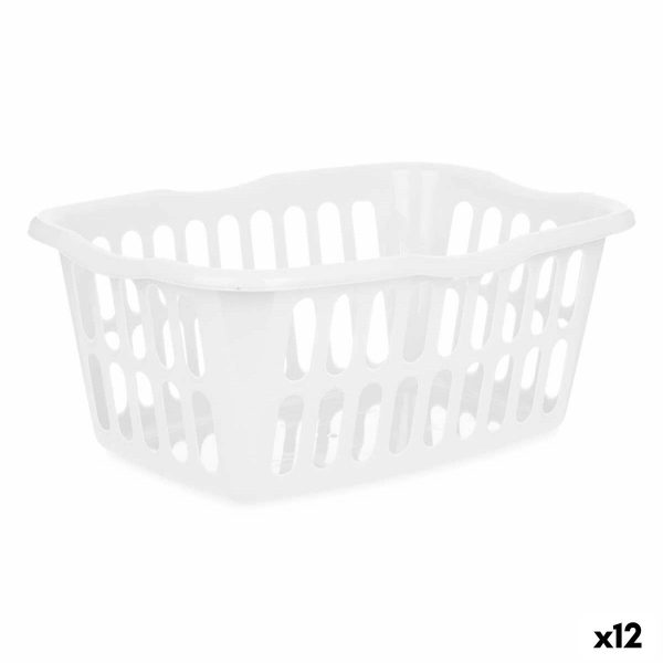 Basket White polypropylene 50 L 58 x 24 x 42 cm (12 Units) For Discount