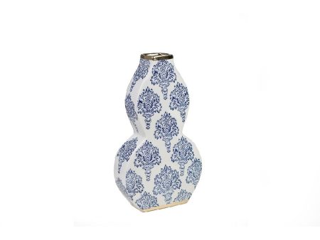 Vase Romimex Blue White Blue White Porcelain 17 x 30 x 7 cm For Discount