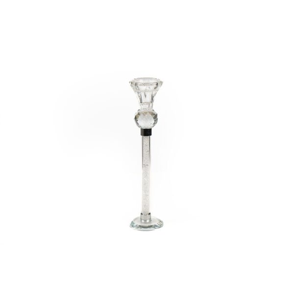 Candleholder Romimex Transparent Glass 6 x 26 x 6 cm For Sale