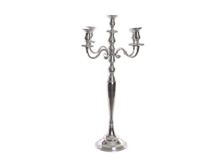 Candle Holder Home ESPRIT Silver Aluminium Chromed 42 x 42 x 70 cm Sale