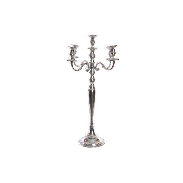 Candle Holder Home ESPRIT Silver Aluminium Chromed 42 x 42 x 70 cm Sale