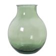 Vase made from recycled glass Alexandra House Living Green Crystal 27 x 27 x 32 cm For Cheap