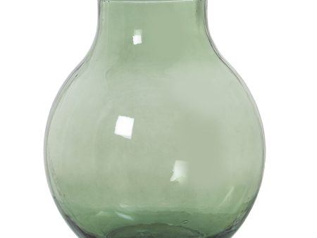 Vase made from recycled glass Alexandra House Living Green Crystal 27 x 27 x 32 cm For Cheap