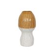 Vase Romimex Yellow White Ceramic 19 x 37 x 19 cm For Cheap